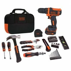 Flash Sale 🧨 BLACK+DECKER 12-Volt MAX Lithium-Ion Cordless Project Kit (57-Piece) with Battery 1.5Ah, Charger and Tool Bag ❤️