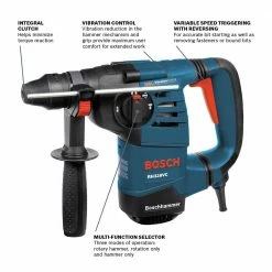 Top 10 💯 Bosch 8 Amp 1-1/8 in. Corded Variable Speed SDS-Plus Concrete/Masonry Rotary 🔨 Hammer Drill with Depth Gauge and Carrying Case 🌟 -Deals Power Tools Store bosch rotary hammers rh328vc a0 1000