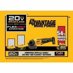 Wholesale 👍 DEWALT 20-Volt MAX Cordless Brushless 4-1/2 to 5 in. Paddle Switch Angle Grinder with FLEXVOLT ADVANTAGE (Tool Only) 😀 -Deals Power Tools Store dewalt angle grinders dcg416b e1 1000