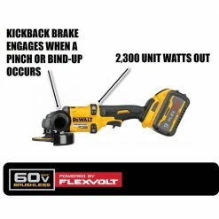 New ✨ DEWALT FLEXVOLT 60-Volt MAX Cordless Brushless 4-1/2 in. - 6 in. Small Angle Grinder & (1) FLEXVOLT 9.0Ah Battery ⌛ -Deals Power Tools Store dewalt angle grinders dcg418x1 40 1000