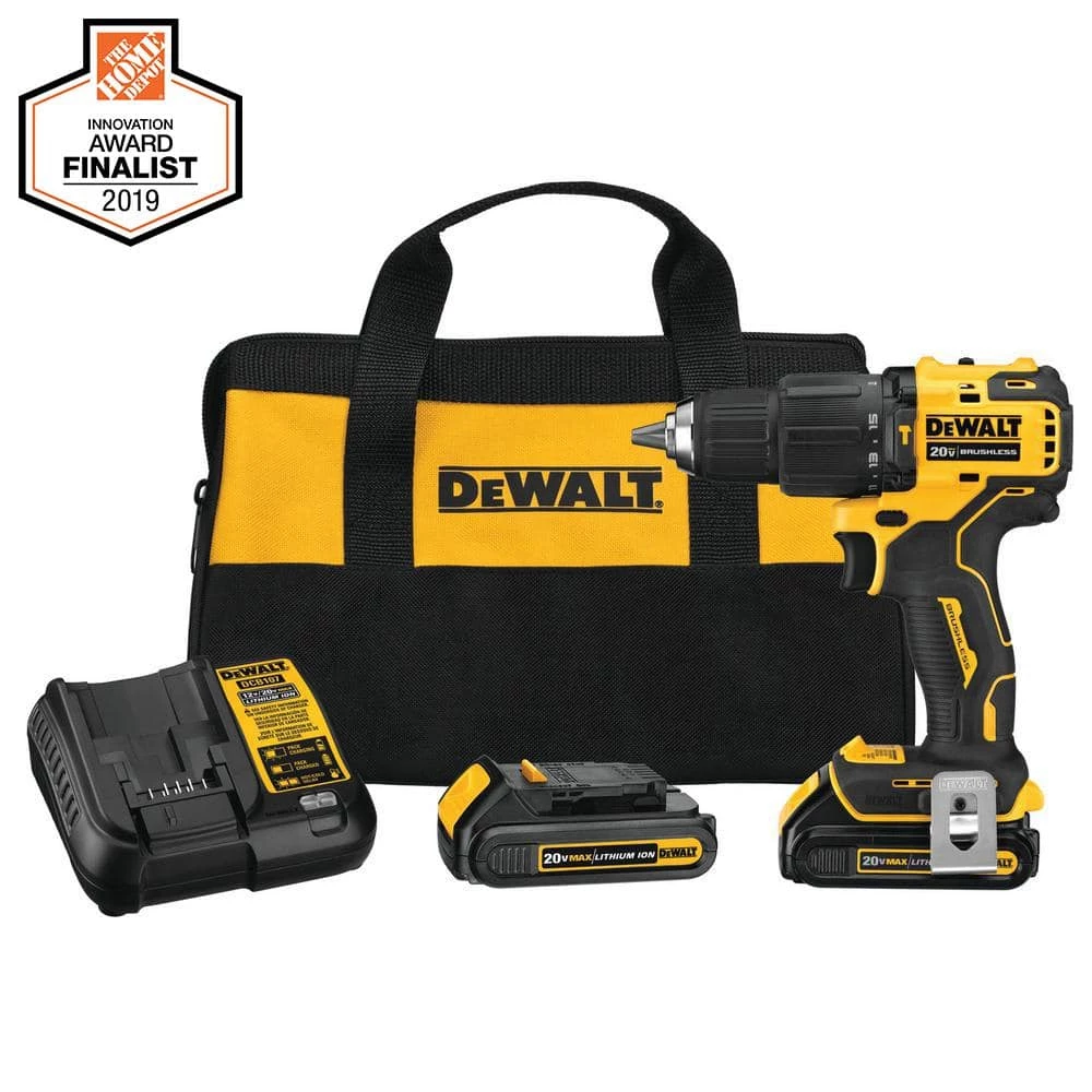Buy โญ DEWALT ATOMIC 20-Volt MAX Cordless Brushless Compact 1/2 in. ๐จ Hammer Drill, (2) 20-Volt 1.3Ah Batteries, Charger & Bag ๐ 3 Buy โญ DEWALT ATOMIC 20-Volt MAX Cordless Brushless Compact 1/2 in. ๐จ Hammer Drill, (2) 20-Volt 1.3Ah Batteries, Charger & Bag ๐