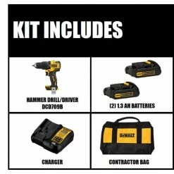 Buy โญ DEWALT ATOMIC 20-Volt MAX Cordless Brushless Compact 1/2 in. ๐จ Hammer Drill, (2) 20-Volt 1.3Ah Batteries, Charger & Bag ๐ 12 Buy โญ DEWALT ATOMIC 20-Volt MAX Cordless Brushless Compact 1/2 in. ๐จ Hammer Drill, (2) 20-Volt 1.3Ah Batteries, Charger & Bag ๐ -Deals Power Tools Store dewalt hammer drills dcd709c2 e1 1000