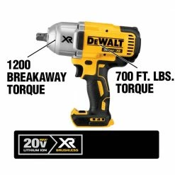 Best Sale 🎁 DEWALT 20-Volt MAX XR Cordless Brushless 1/2 in. High Torque Impact 🔧 Wrench with Detent Pin Anvil, (1) 20-Volt 4.0Ah Battery ✨ -Deals Power Tools Store dewalt impact wrenches dcf899m1 40 1000