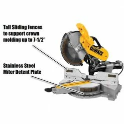 Hot Sale 🔥 DEWALT 15 Amp Corded 12 in. Double Bevel Sliding Compound Miter Saw, Blade 🔧 Wrench and Material Clamp 🔔 -Deals Power Tools Store dewalt miter saws dws779 40 1000