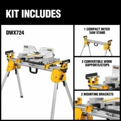 Best Pirce 😍 DEWALT 15 Amp Corded 12 in. Double Bevel Sliding Compound Miter Saw w/Blade 🔧 Wrench, Material Clamp & Compact Miter Saw Stand ⭐ -Deals Power Tools Store dewalt miter saws dws779wdwx724 44 1000