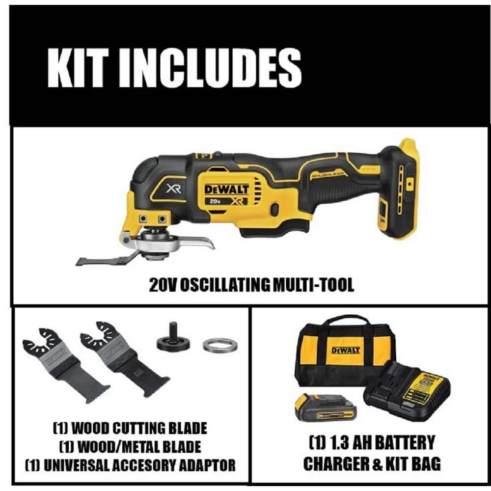 Top 10 😀 DEWALT 20-Volt MAX XR Cordless Brushless 3-Speed Oscillating Multi-Tool with (1) 20-Volt 1.5Ah Battery & Charger ⭐ 4 Top 10 😀 DEWALT 20-Volt MAX XR Cordless Brushless 3-Speed Oscillating Multi-Tool with (1) 20-Volt 1.5Ah Battery & Charger ⭐ - Image 2
