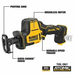 Budget ✨ DEWALT ATOMIC 20-Volt MAX Cordless Brushless Compact 1/2 in. Drill/Driver, (2) 20-Volt 1.3Ah Batteries & Reciprocating Saw 😀 -Deals Power Tools Store dewalt power drills dcd708c2w369b 1f 1000