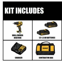 Flash Sale 🔔 DEWALT Atomic 20-Volt Max Cordless Brushless Compact 1/2 in. Drill/Driver w/ Atomic 20-Volt Brushless Impact Driver (Tool-Only) ✨ -Deals Power Tools Store dewalt power drills dcd708c2w809 e1 1000