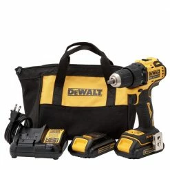 Best Pirce 😍 DEWALT ATOMIC 20-Volt MAX Cordless Brushless Compact 1/2 in. Drill/Driver Kit and MAXFIT Screwdriving Set w/ Sleeve (30-Piece) 🎉 -Deals Power Tools Store dewalt power drills dcd708c2wwamf30 4f 1000
