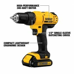 Promo 🛒 DEWALT 20-Volt MAX Cordless 1/2 in. Drill/Driver, (2) 20-Volt 1.3Ah Batteries, Charger & Bag 🎁 -Deals Power Tools Store dewalt power drills dcd771c2 40 1000