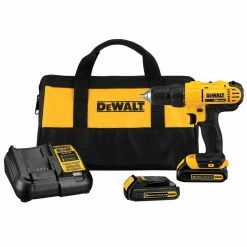 Promo 🛒 DEWALT 20-Volt MAX Cordless 1/2 in. Drill/Driver, (2) 20-Volt 1.3Ah Batteries, Charger & Bag 🎁