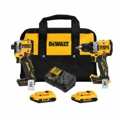 Wholesale 😀 DEWALT 20V MAX XR Cordless Drill/Driver and ATOMIC Impact Driver Combo Kit (2-Tool) with (2) 2.0Ah Batteries, Charger and Bag 🎁