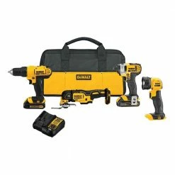 Cheap 👍 DEWALT 20-Volt MAX Cordless Combo Kit (4-Tool) with (2) 20-Volt 1.5Ah Batteries & Charger 👏