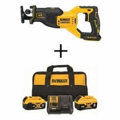 Flash Sale 🎁 DEWALT 20-Volt MAX XR Cordless Brushless Reciprocating Saw with 20-Volt MAX XR Premium Lithium-Ion 6.0Ah and 4.0Ah Starter Kit 🥰