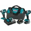 Best deal 👏 Makita 18V LXT Lithium-Ion Brushless Cordless 🔨 Hammer Drill and Impact Driver Combo Kit (2-Tool) w/ (2) 4Ah Batteries, Bag 🌟 -Deals Power Tools Store makita power tool combo kits xt269m 64 1000