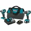 Cheap 🔥 Makita 18V LXT Lithium-Ion Brushless Cordless 🔨 Hammer Drill and Impact Driver Combo Kit (2-Tool) w/ (2) 2Ah Batteries, Bag 🔔 -Deals Power Tools Store makita power tool combo kits xt269r 64 1000