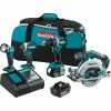Coupon 🥰 Makita 18V LXT Lithium-Ion Brushless Cordless Combo Kit 🔨 Hammer Drill/ Impact Driver/ Circular Saw/ Flashlight 🥰 -Deals Power Tools Store makita power tool combo kits xt446t 64 1000