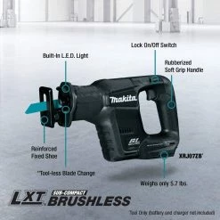Outlet 😉 Makita 18V LXT Sub-Compact Lithium-Ion Brushless Cordless Reciprocating Saw (Tool-Only) 🎁 -Deals Power Tools Store makita reciprocating saws xrj07zb e1 1000
