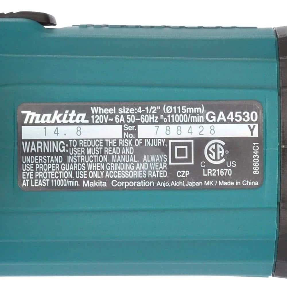 Cheap 🔔 Makita 8 Amp 1 in. Corded SDS-Plus Concrete/Masonry AVT Rotary 🔨 Hammer Drill with 4-1/2 in. Corded Angle Grinder with Hard Case ⌛ 4 Cheap 🔔 Makita 8 Amp 1 in. Corded SDS-Plus Concrete/Masonry AVT Rotary 🔨 Hammer Drill with 4-1/2 in. Corded Angle Grinder with Hard Case ⌛ - Image 2