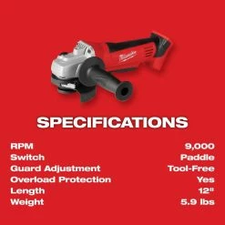 Hot Sale 🛒 Milwaukee M18 18V Lithium-Ion Cordless 4-1/2 in. Cut-Off/Grinder (Tool-Only) ✨ 14 Hot Sale 🛒 Milwaukee M18 18V Lithium-Ion Cordless 4-1/2 in. Cut-Off/Grinder (Tool-Only) ✨ -Deals Power Tools Store milwaukee angle grinders 2680 20 40 1000