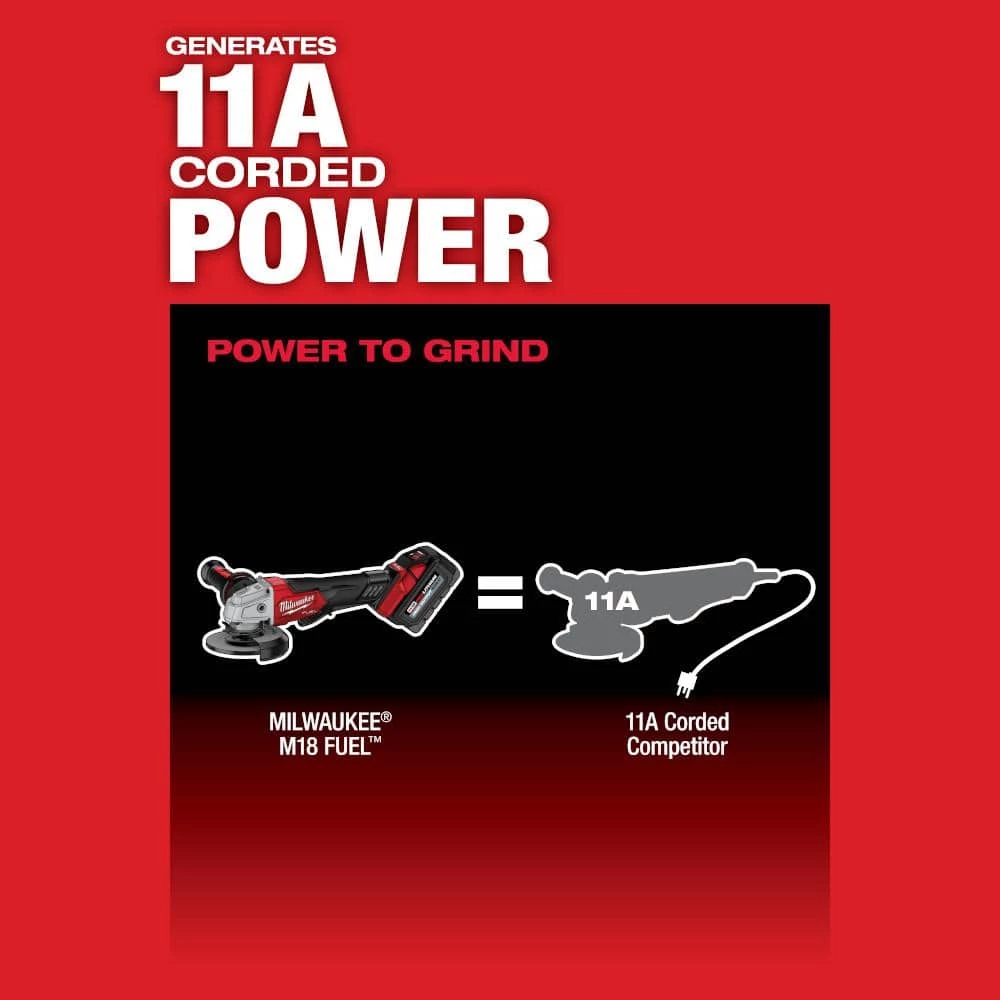 Buy ⭐ Milwaukee M18 FUEL 18V Lithium-Ion Brushless Cordless 4-1/2 in. ./5 in. Grinder with Paddle Switch with (1) 5.0 Ah Battery ✨ 5 Buy ⭐ Milwaukee M18 FUEL 18V Lithium-Ion Brushless Cordless 4-1/2 in. ./5 in. Grinder with Paddle Switch with (1) 5.0 Ah Battery ✨ - Image 3