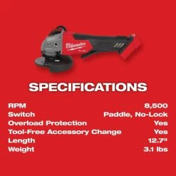 Buy ❤️ Milwaukee M18 FUEL 18V Lithium-Ion Brushless Cordless 4-1/2 in./5 in. Grinder and Starter Kit w/(1) 5.0 Ah Battery and Charger 😉 -Deals Power Tools Store milwaukee angle grinders 2880 20 48 59 1850 c3 1000