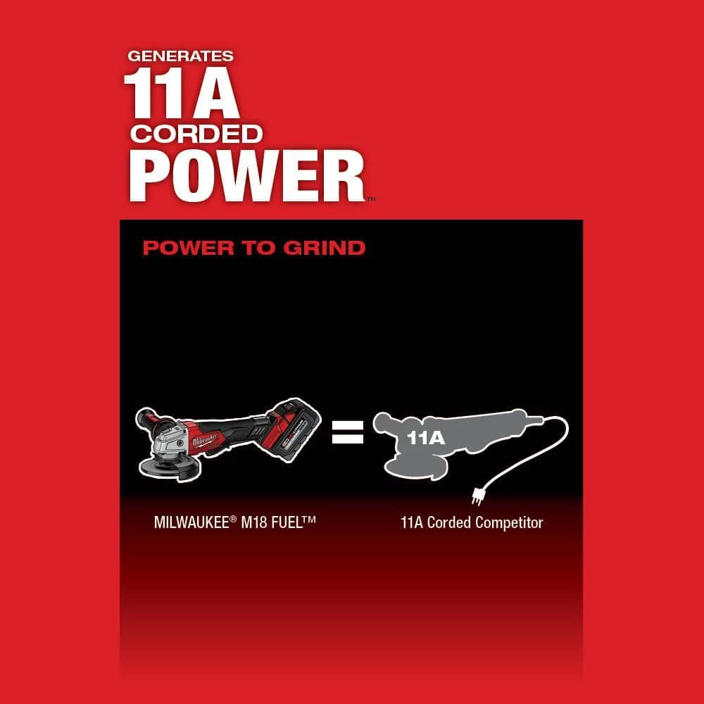 Outlet π Milwaukee M18 FUEL 18V Lithium-Ion Brushless Cordless 4-1/2 in./5 in. Grinder w/Paddle Switch (Tool-Only) π 6 Outlet π Milwaukee M18 FUEL 18V Lithium-Ion Brushless Cordless 4-1/2 in./5 in. Grinder w/Paddle Switch (Tool-Only) π - Image 4