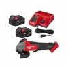 Cheap 🤩 Milwaukee M18 FUEL 18V Lithium-Ion Brushless Cordless 4-1/2 in./5 in. Grinder w/Paddle Switch w/(2) 5.0ah and Charger ⌛ -Deals Power Tools Store milwaukee angle grinders 48 59 1852b 2880 20 64 1000