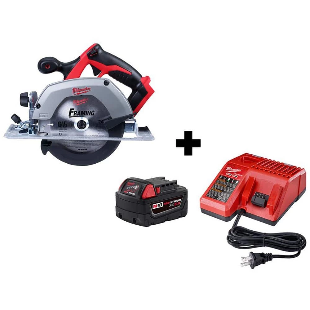 New 🌟 Milwaukee M18 18V Lithium-Ion Cordless 6-1/2 in. Circular Saw W/ M18 Starter Kit (1) 5.0Ah Battery & Charger 🌟 3 New 🌟 Milwaukee M18 18V Lithium-Ion Cordless 6-1/2 in. Circular Saw W/ M18 Starter Kit (1) 5.0Ah Battery & Charger 🌟