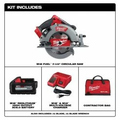 Hot Sale 🎁 Milwaukee M18 FUEL 18-Volt Lithium-Ion Brushless Cordless 7-1/4 in. Circular Saw Kit with One 6.0Ah Battery, Charger, Case 💯 -Deals Power Tools Store milwaukee circular saws 2732 21ho e1 1000