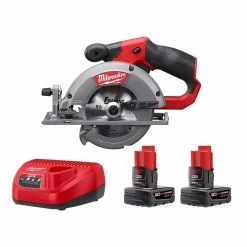 Deals 🥰 Milwaukee M12 FUEL 12V Li-Ion Brushless Cordless 5-3/8 in. Circular Saw and Blade with Two M12 6.0 Ah Battery Packs & Charger 🤩