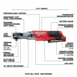 Best Sale 🎉 Milwaukee M12 FUEL 12V Lithium-Ion Brushless Cordless 3/8 in. Ratchet and Rivet Tool with Two 3.0 Ah Batteries 😉 17 Best Sale 🎉 Milwaukee M12 FUEL 12V Lithium-Ion Brushless Cordless 3/8 in. Ratchet and Rivet Tool with Two 3.0 Ah Batteries 😉 -Deals Power Tools Store milwaukee cordless ratchets 2557 20 2550 20 48 11 2412 40 1000