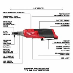 Promo 😉 Milwaukee M12 FUEL 12V Lithium-Ion Brushless Cordless High Speed 1/4 in. Ratchet with M12 Rover Flood Light 🤩 -Deals Power Tools Store milwaukee cordless ratchets 2566 20 2367 20 40 1000