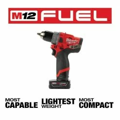 Deals ✔️ Milwaukee M12 FUEL 12V Lithium-Ion Brushless Cordless 1/2 in. 🔨 Hammer Drill Kit with 4.0 Ah and 2.0 Ah Battery and Hard Case 💯 -Deals Power Tools Store milwaukee hammer drills 2504 22 40 1000