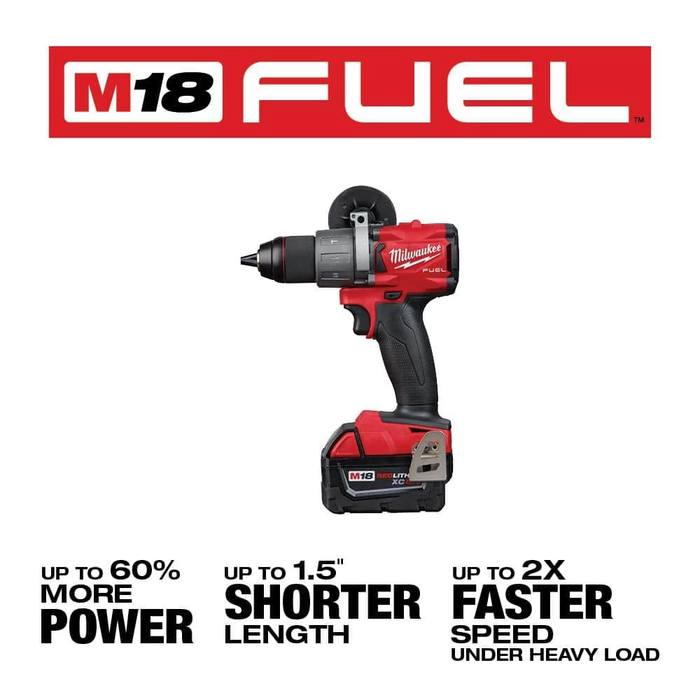 Budget 🎁 Milwaukee M18 FUEL 18-Volt Lithium-Ion Brushless Cordless 1/2 in. 🔨 Hammer Drill/Driver w/(2) 5.0 Ah Batteries & Rapid Charger 🎁 4 Budget 🎁 Milwaukee M18 FUEL 18-Volt Lithium-Ion Brushless Cordless 1/2 in. 🔨 Hammer Drill/Driver w/(2) 5.0 Ah Batteries & Rapid Charger 🎁 - Image 2