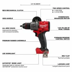 Promo ✨ Milwaukee M18 FUEL 18V Lithium-Ion Brushless Cordless 1/2 in. 🔨 Hammer Drill/Driver (Tool-Only) 🎉 -Deals Power Tools Store milwaukee hammer drills 2904 20 40 1000