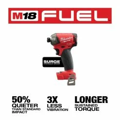 New 😉 Milwaukee M18 FUEL SURGE 18V Lithium-Ion Brushless Cordless 1/4 in. Hex Impact Driver (Tool-Only) 🤩 -Deals Power Tools Store milwaukee impact drivers 2760 20 40 1000