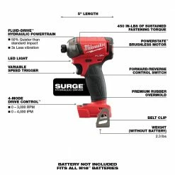 New 😉 Milwaukee M18 FUEL SURGE 18V Lithium-Ion Brushless Cordless 1/4 in. Hex Impact Driver (Tool-Only) 🤩 -Deals Power Tools Store milwaukee impact drivers 2760 20 a0 1000