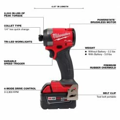 Promo 😍 Milwaukee M18 FUEL 18V Lithium-Ion Brushless Cordless 1/4 in. Hex Impact Driver Kit with Two 5.0Ah Batteries Charger Hard Case 🌟 -Deals Power Tools Store milwaukee impact drivers 2953 22 a0 1000