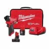 Hot Sale 🤩 Milwaukee M12 FUEL 12-Volt Lithium-Ion Brushless Cordless 1/4 in. Hex Impact Driver Kit w/6.0 Ah Battery 👏 -Deals Power Tools Store milwaukee impact drivers 3453 21 48 11 2460 64 1000
