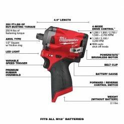Top 10 🔔 Milwaukee M12 FUEL 12V Lithium-Ion Brushless Cordless Stubby 1/4 in. and 1/2 in. Impact 🔧 Wrenches with two 3.0 Ah Batteries 😉 -Deals Power Tools Store milwaukee impact wrenches 2552 20 2555 20 48 11 2412 1d 1000