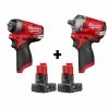 Top 10 🔔 Milwaukee M12 FUEL 12V Lithium-Ion Brushless Cordless Stubby 1/4 in. and 1/2 in. Impact 🔧 Wrenches with two 3.0 Ah Batteries 😉 -Deals Power Tools Store milwaukee impact wrenches 2552 20 2555 20 48 11 2412 64 1000