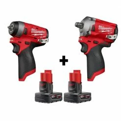Top 10 🔔 Milwaukee M12 FUEL 12V Lithium-Ion Brushless Cordless Stubby 1/4 in. and 1/2 in. Impact 🔧 Wrenches with two 3.0 Ah Batteries 😉
