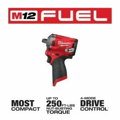 Top 10 🔔 Milwaukee M12 FUEL 12V Lithium-Ion Brushless Cordless Stubby 1/4 in. and 1/2 in. Impact 🔧 Wrenches with two 3.0 Ah Batteries 😉 -Deals Power Tools Store milwaukee impact wrenches 2552 20 2555 20 48 11 2412 a0 1000