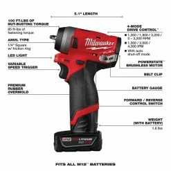 Cheapest 🔔 Milwaukee M12 FUEL 12V Lithium-Ion Brushless Cordless Stubby 1/4 in. Impact 🔧 Wrench Kit With M12 4.0Ah Battery 😍 -Deals Power Tools Store milwaukee impact wrenches 2552 22 48 11 2440 a0 1000