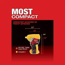 Discount ✨ Milwaukee M12 FUEL 12V Lithium-Ion Brushless Cordless Stubby 3/8 in. Impact 🔧 Wrench with M12 Rover Flood Light 🎁 -Deals Power Tools Store milwaukee impact wrenches 2554 20 2367 20 a0 1000