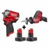 Outlet ✔️ Milwaukee M12 FUEL 12V Lithium-Ion Brushless Cordless Stubby 3/8 in. Impact 🔧 Wrench and HACKZALL with two 3.0 Ah Batteries 🤩 -Deals Power Tools Store milwaukee impact wrenches 2554 20 2520 20 48 11 2412 64 1000