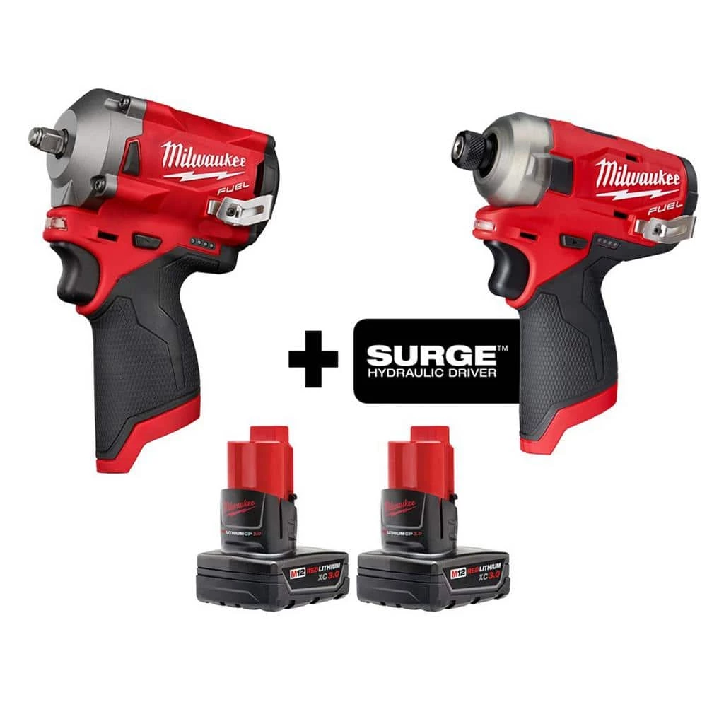 Discount β Milwaukee M12 FUEL 12V Lithium-Ion Brushless Cordless Stubby 3/8 in. Impact π§ Wrench and Impact Driver with Two 3.0 Ah Batteries β 3 Discount β Milwaukee M12 FUEL 12V Lithium-Ion Brushless Cordless Stubby 3/8 in. Impact π§ Wrench and Impact Driver with Two 3.0 Ah Batteries β