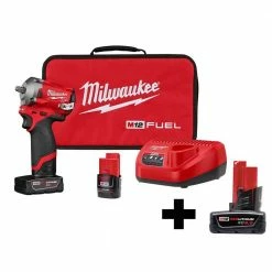 Buy ๐งจ Milwaukee M12 FUEL 12V Lithium-Ion Brushless Cordless Stubby 3/8 in. Impact ๐ง Wrench Kit with 6.0Ah Battery ๐