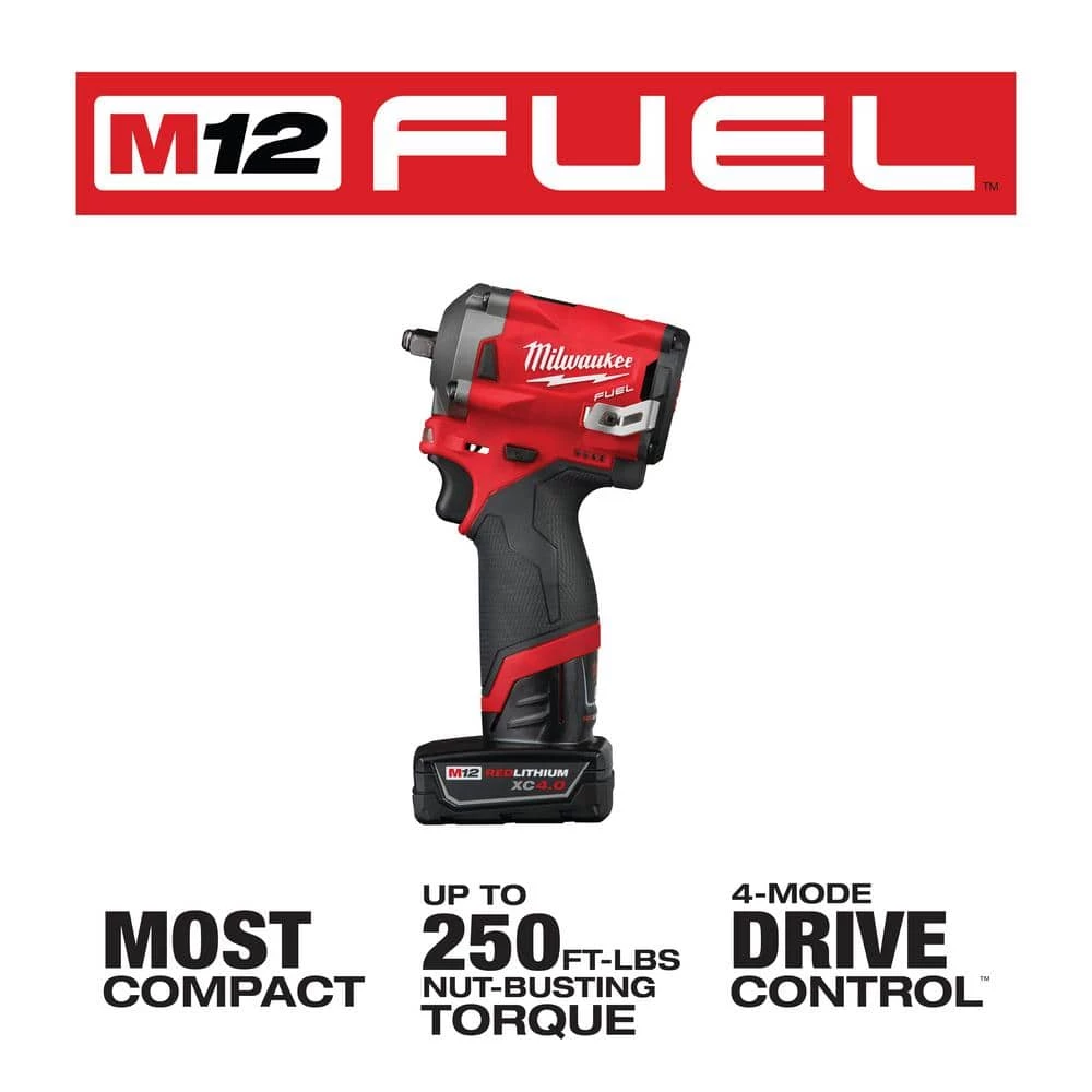 Buy ๐งจ Milwaukee M12 FUEL 12V Lithium-Ion Brushless Cordless Stubby 3/8 in. Impact ๐ง Wrench Kit with 6.0Ah Battery ๐ 4 Buy ๐งจ Milwaukee M12 FUEL 12V Lithium-Ion Brushless Cordless Stubby 3/8 in. Impact ๐ง Wrench Kit with 6.0Ah Battery ๐ - Image 2